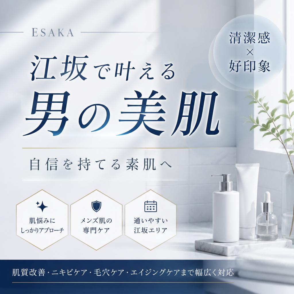 江坂で叶える男の美肌 – 自信を持てる素肌へ