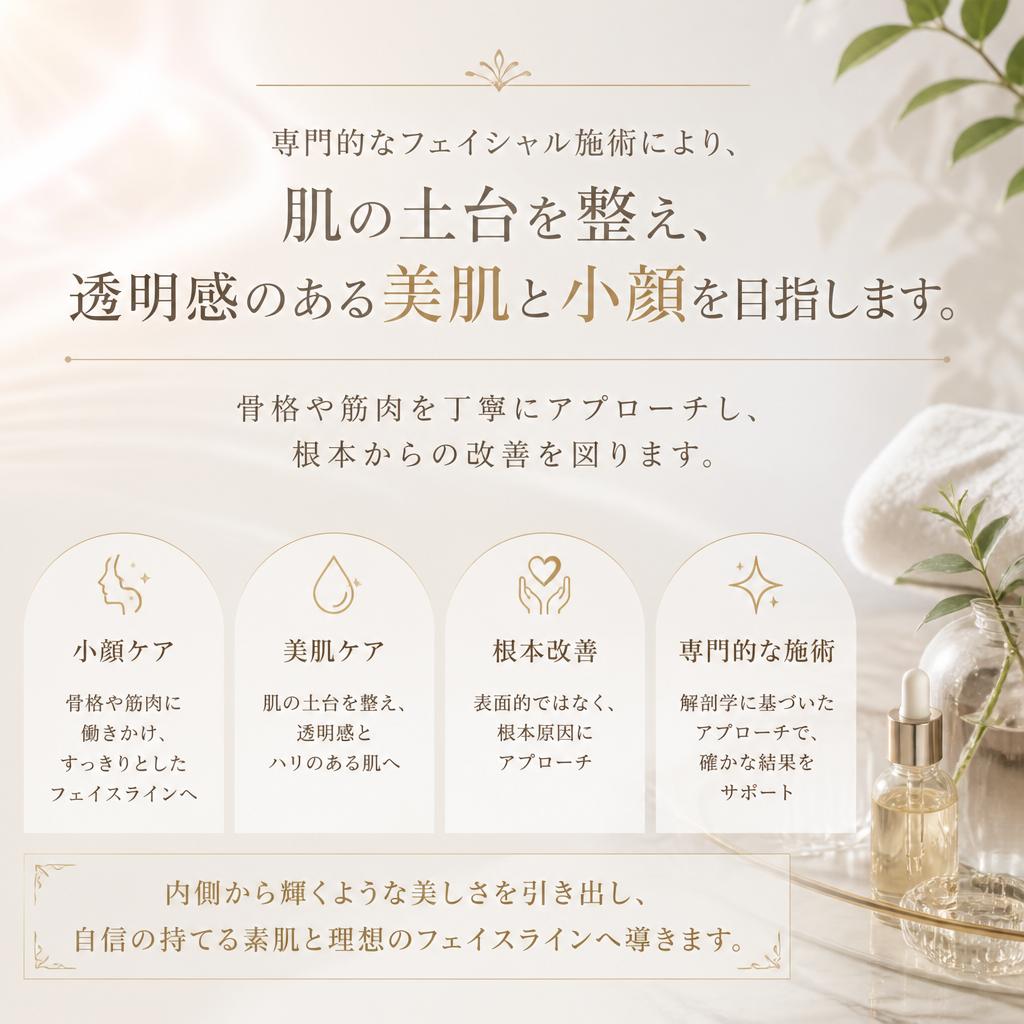 極上フェイシャルで小顔＆美肌を実現！
