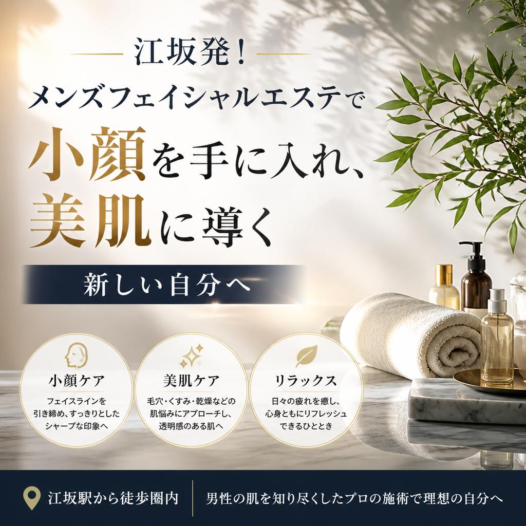江坂発！メンズフェイシャルエステで小顔を手に入れ、美肌に導く新しい自分へ