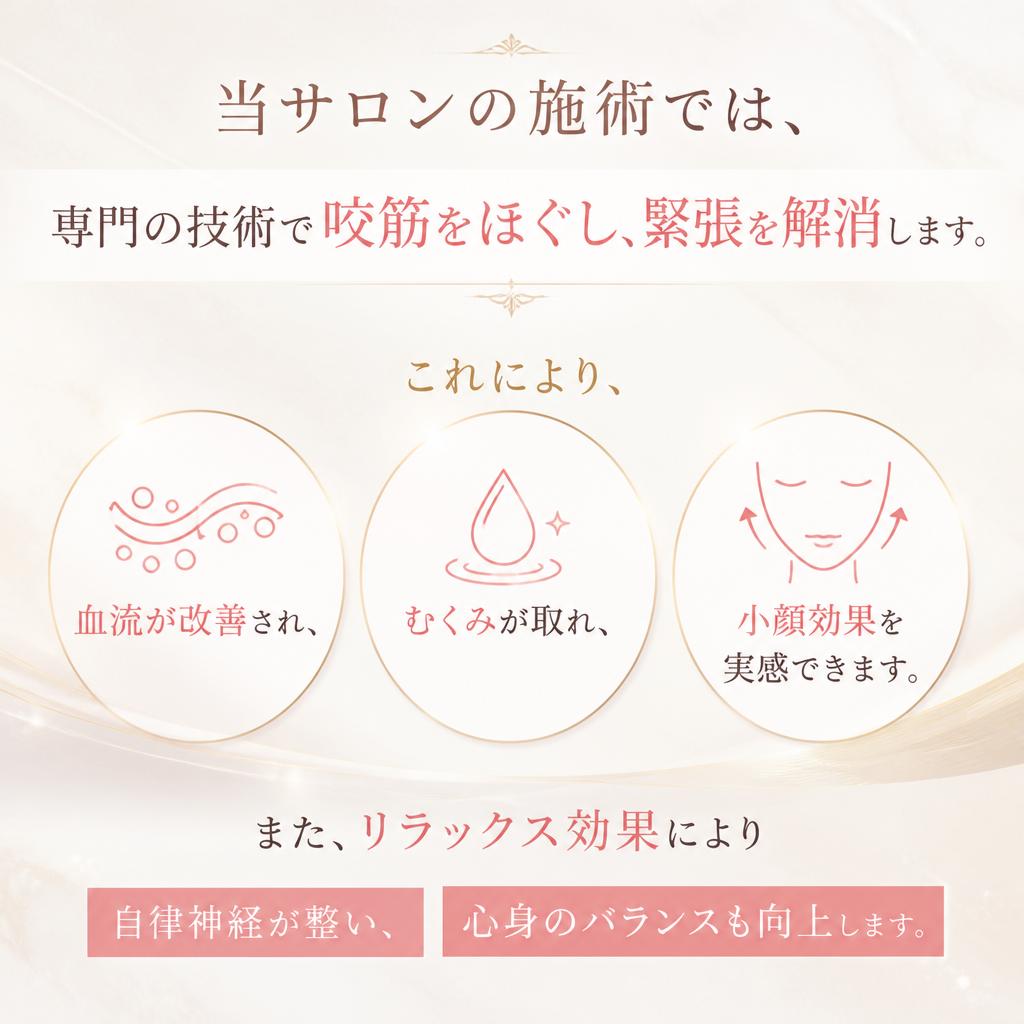 咬筋ほぐしの効果