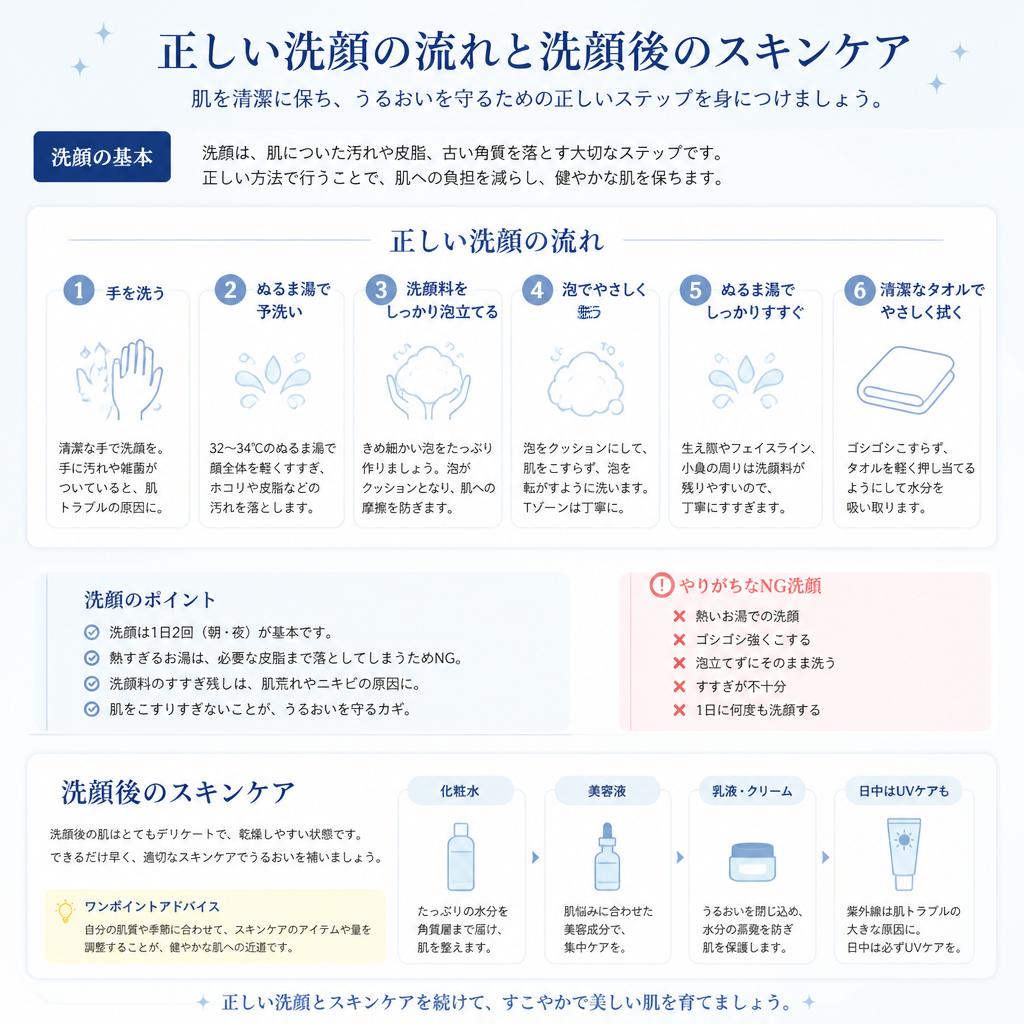 効果的な洗顔の手順