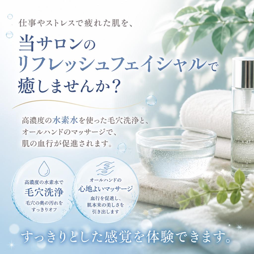 リフレッシュ効果抜群のメンズフェイシャル
