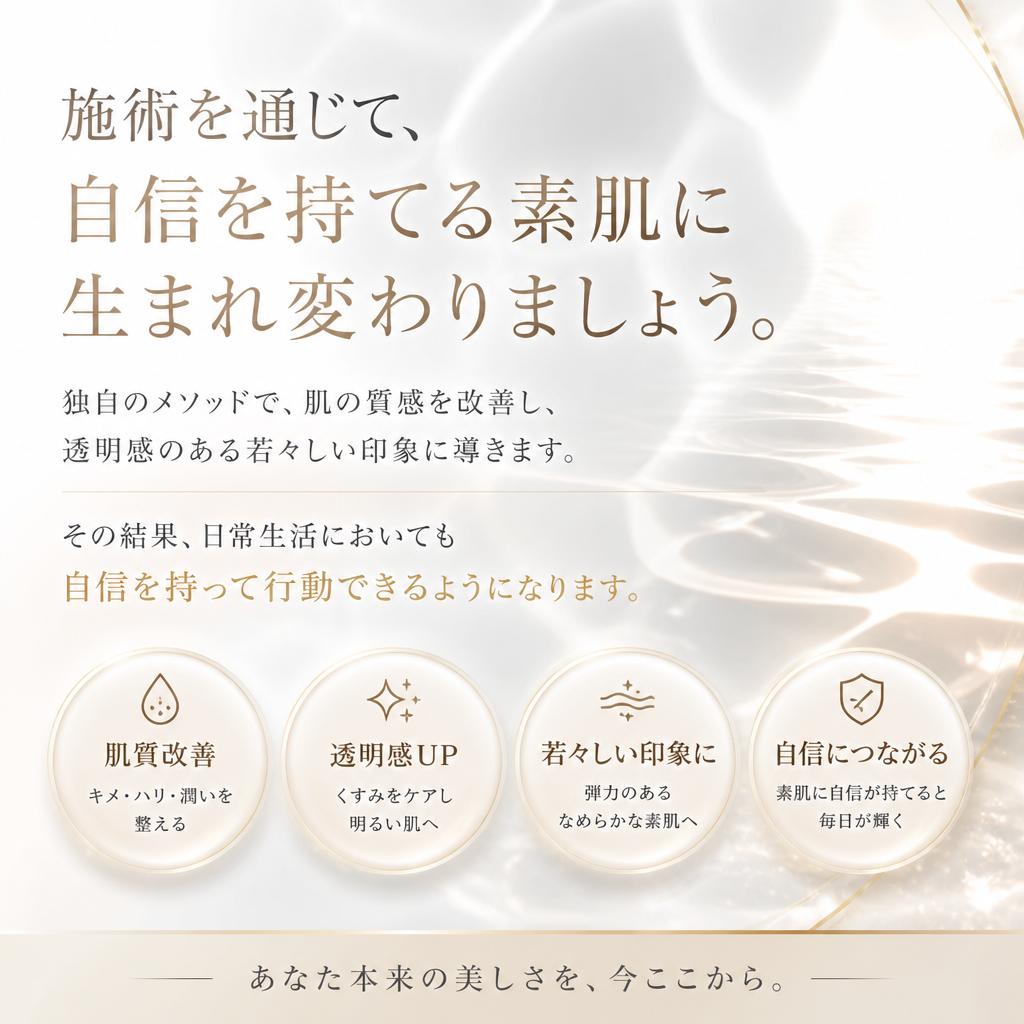 自信を取り戻す、理想の美肌へ