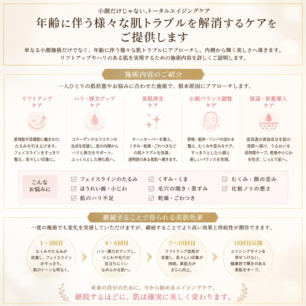 アンチエイジング効果とリフトアップ