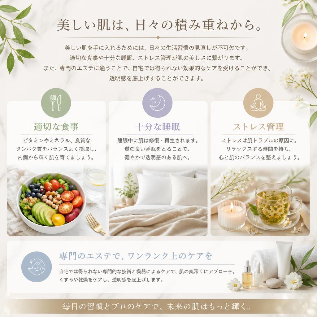 透明感アップのためにできること