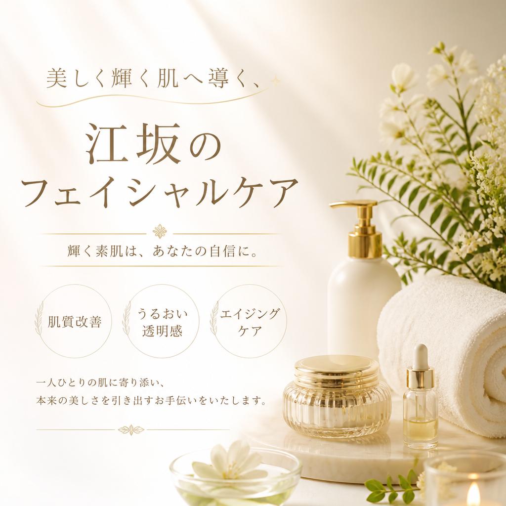 美しく輝く肌へ導く、江坂のフェイシャルケア